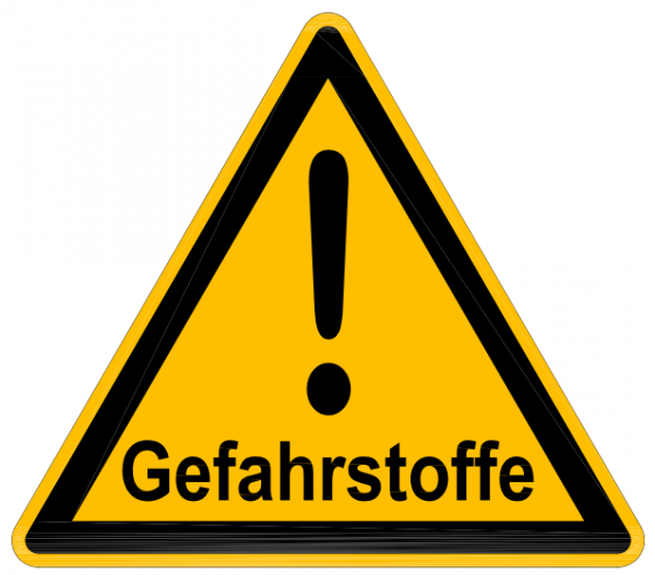 "Hinweis auf Gefahrenstoffe"